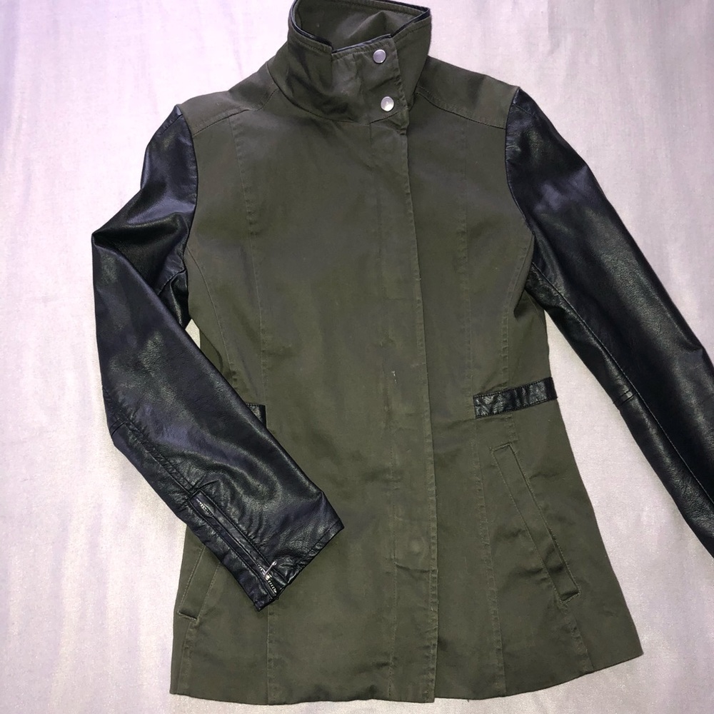 Green & black army jacket